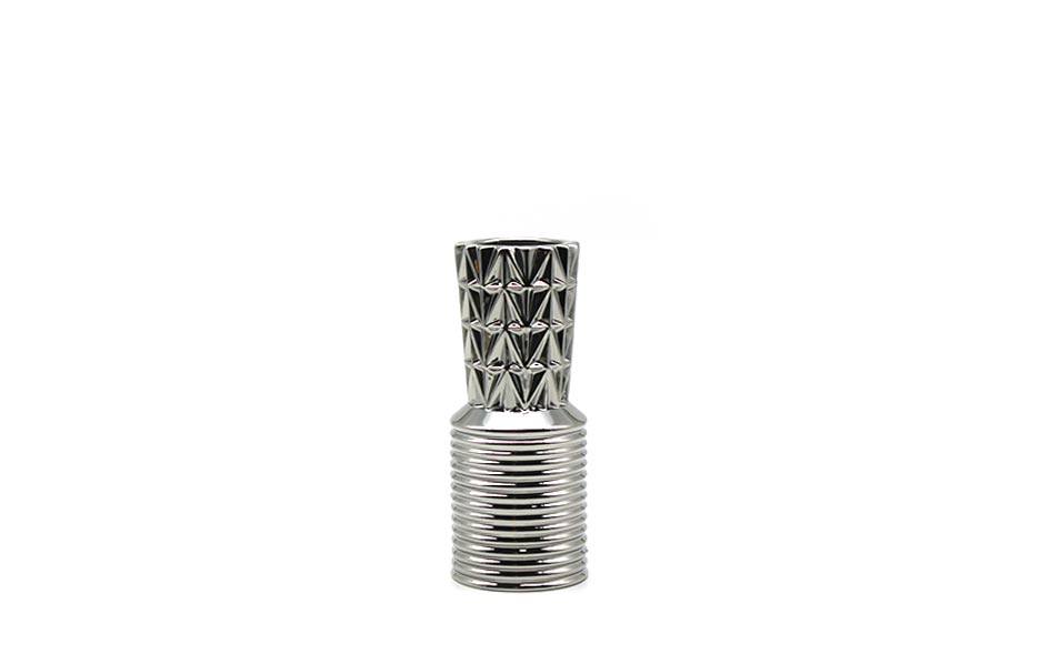 Dual Pattern 21, Silver, 9x9x21cm, K14873