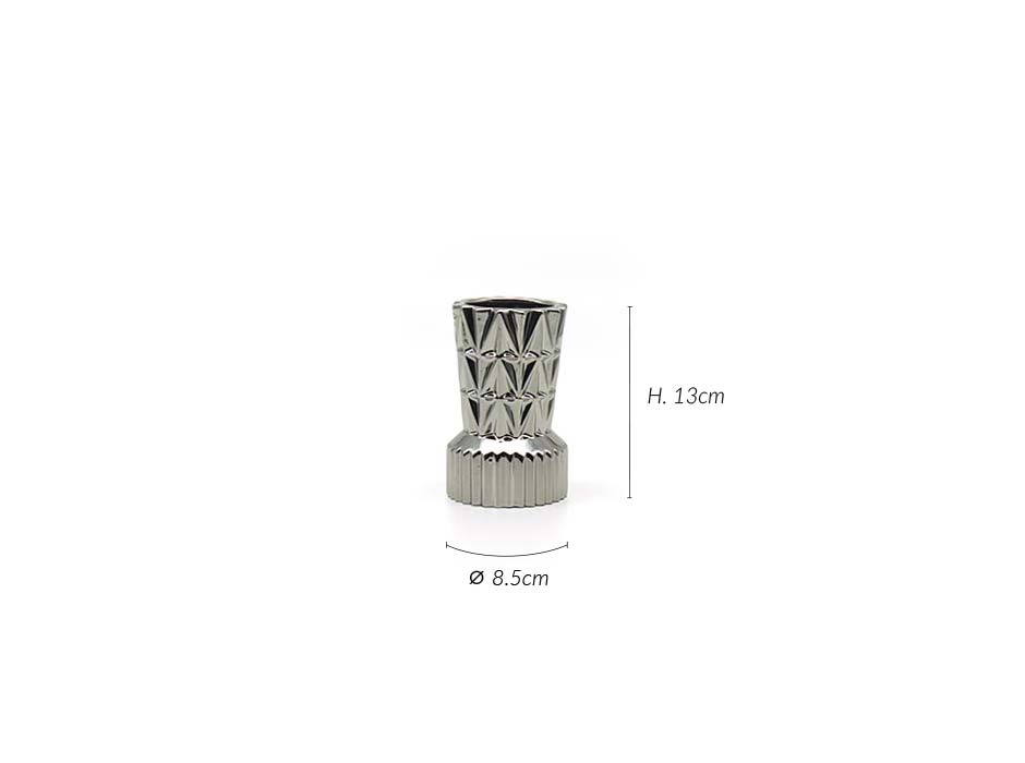 Dual Pattern 13, Silver, 8.5×8.5x13cm, K14869