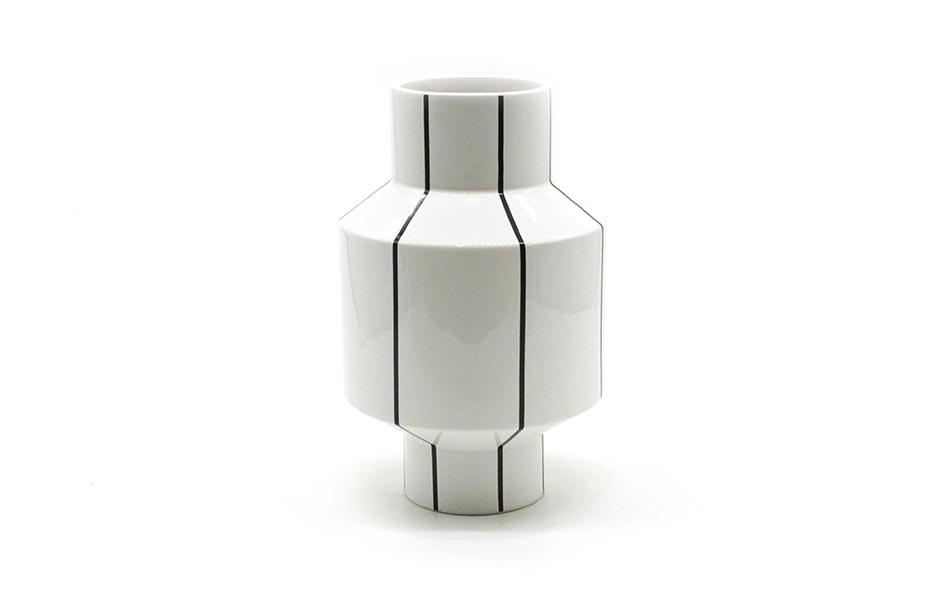 Line Vase-I, White, 16x16x25.5cm, K23516