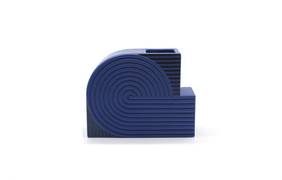 Blue Geometry-I, Blue, 21x8x16.5cm, K17223