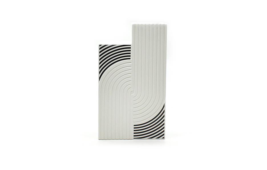 White Vase, White, 17x8x30cm, K17218