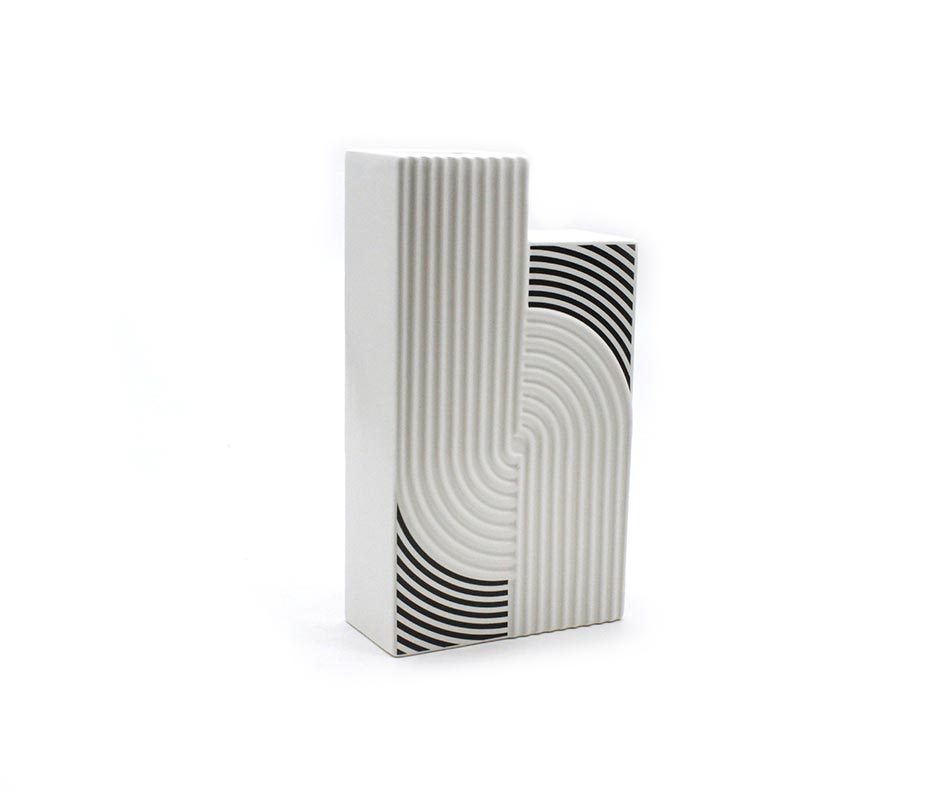 White Vase, White, 17x8x30cm, K17218