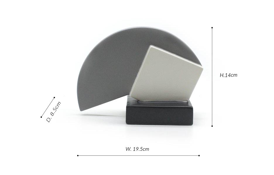 Grey Shape, Gray, 19.5×8.5x14cm, K17224