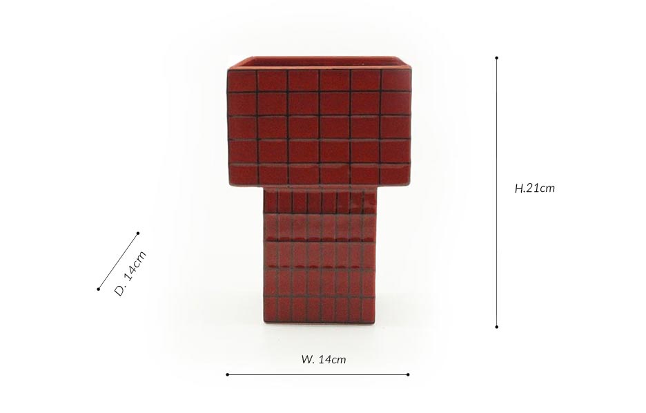 Cubic Red, Red, 14x14x21cm, K24081