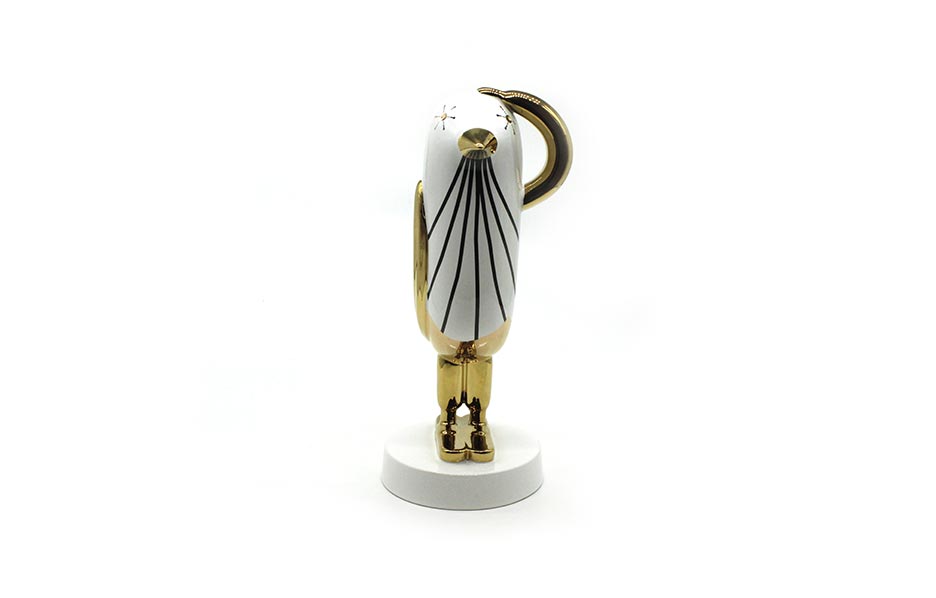 Bird Gold-I, White, 17.5×16.5x38cm, K23944