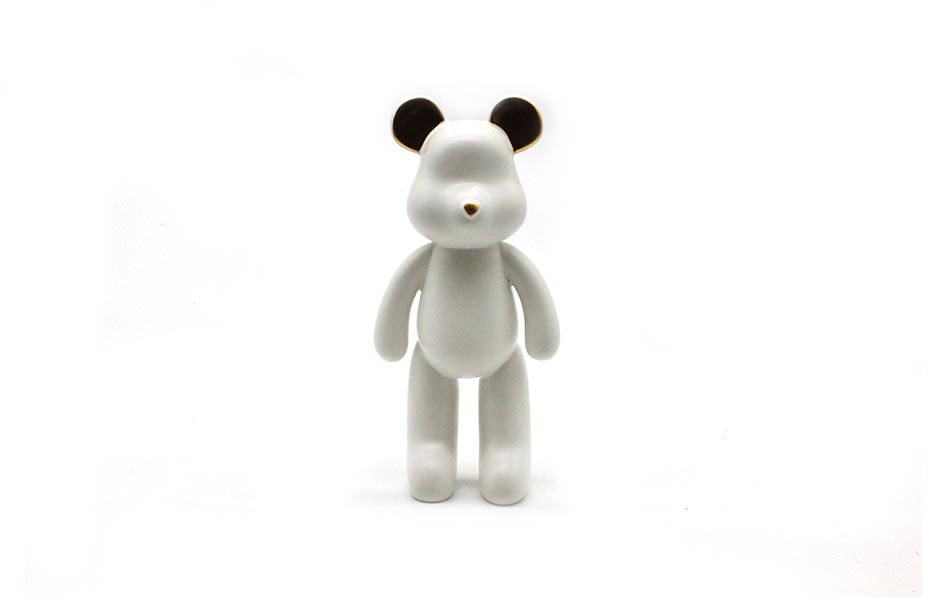 Bear Object-II, White, 12x8x25cm, K17107