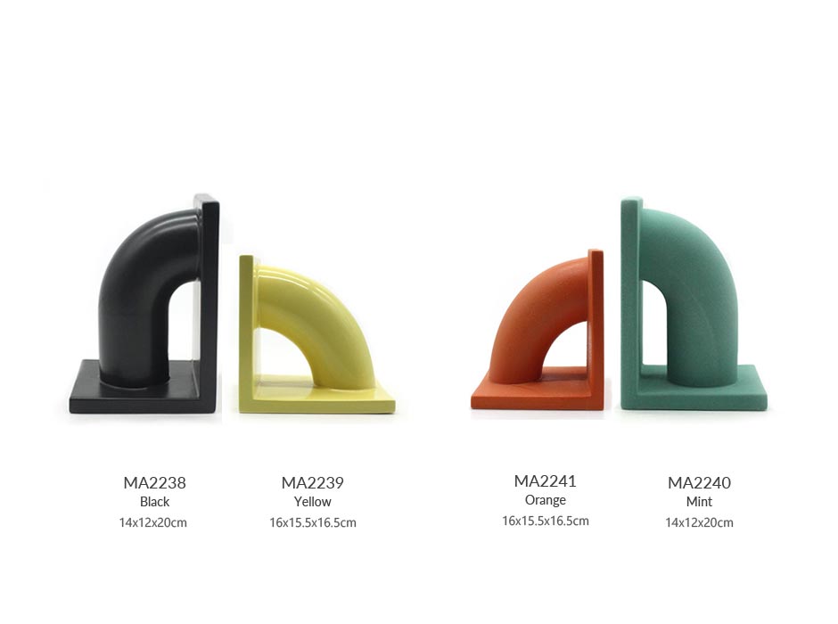 Bookend Black, Black, 14x12x20cm, K17228