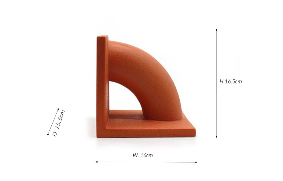Bookend Orange, Orange, 16×15.5×16.5cm, K17286