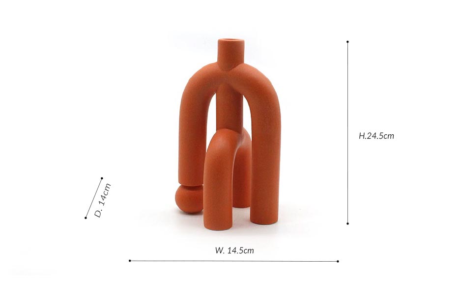 Decoration Orange, Orange, 14.5x14x24.5cm, K17249