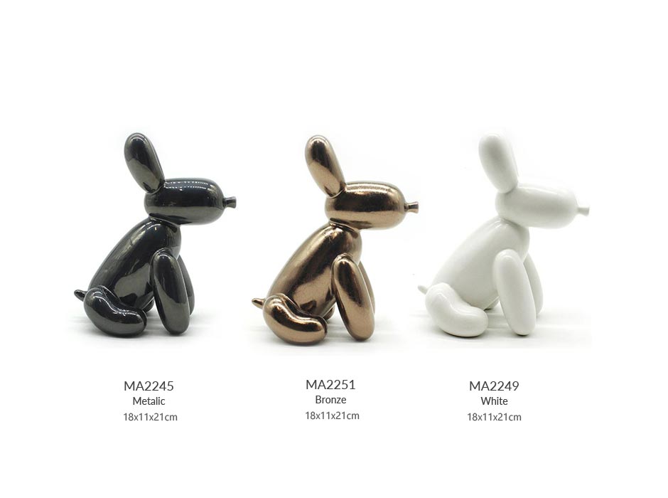 Balloon Puppy White, White, 18x11x21cm, K16495