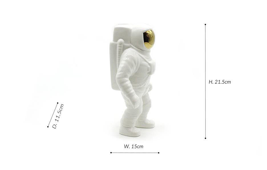 Astronaut, White, 15×11.5×21.5cm, K22021