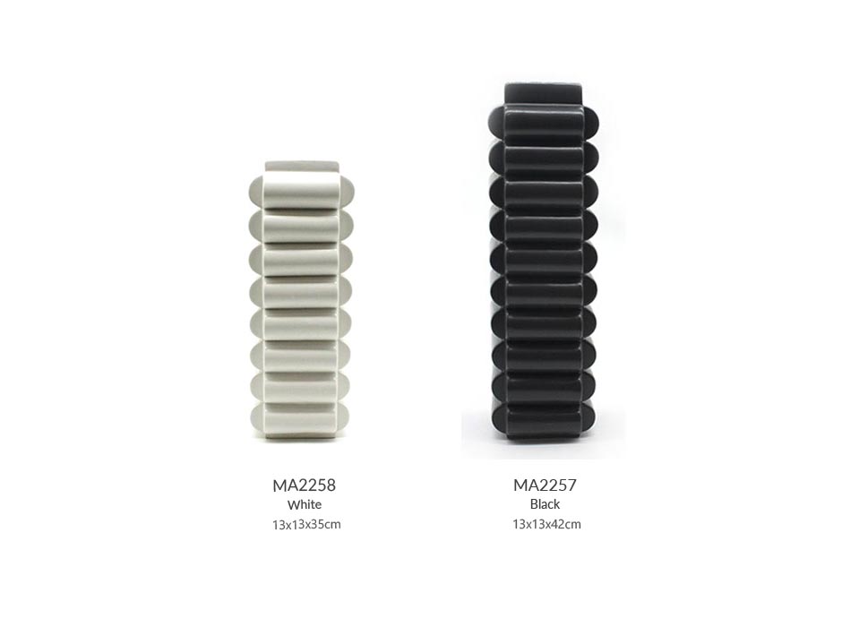 Squre Vase-Black, Black, 13x13x42cm, K16431