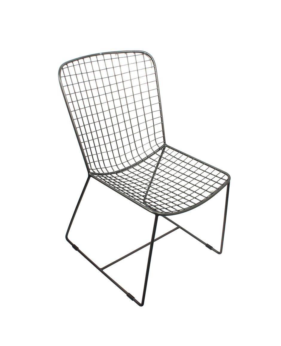 CHAIR, Silver Metal, 55 x 70 x 91cm, MHC-4184