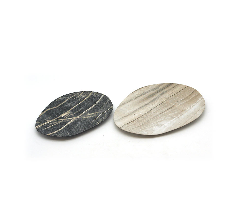 Organic flat platter (S), Natural, 31.8x25x2cm, CB3234