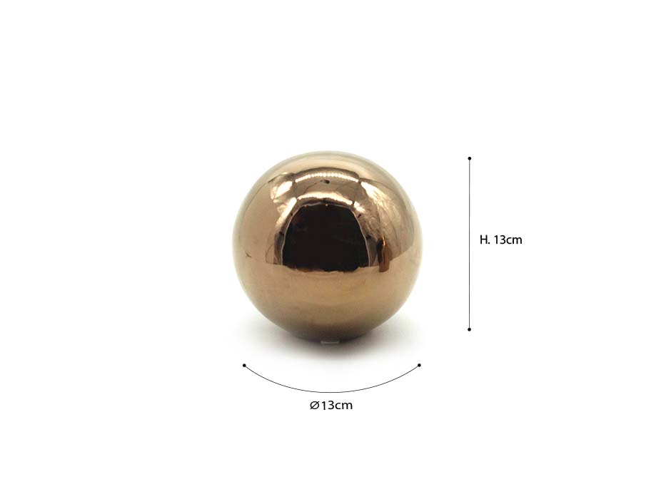 COPPER COLOR BALL, Copper, 13x13x13cm ,C20005