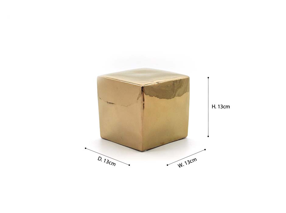 COPPER COLOR CUBIC, Copper, 13x13x13cm ,C20008