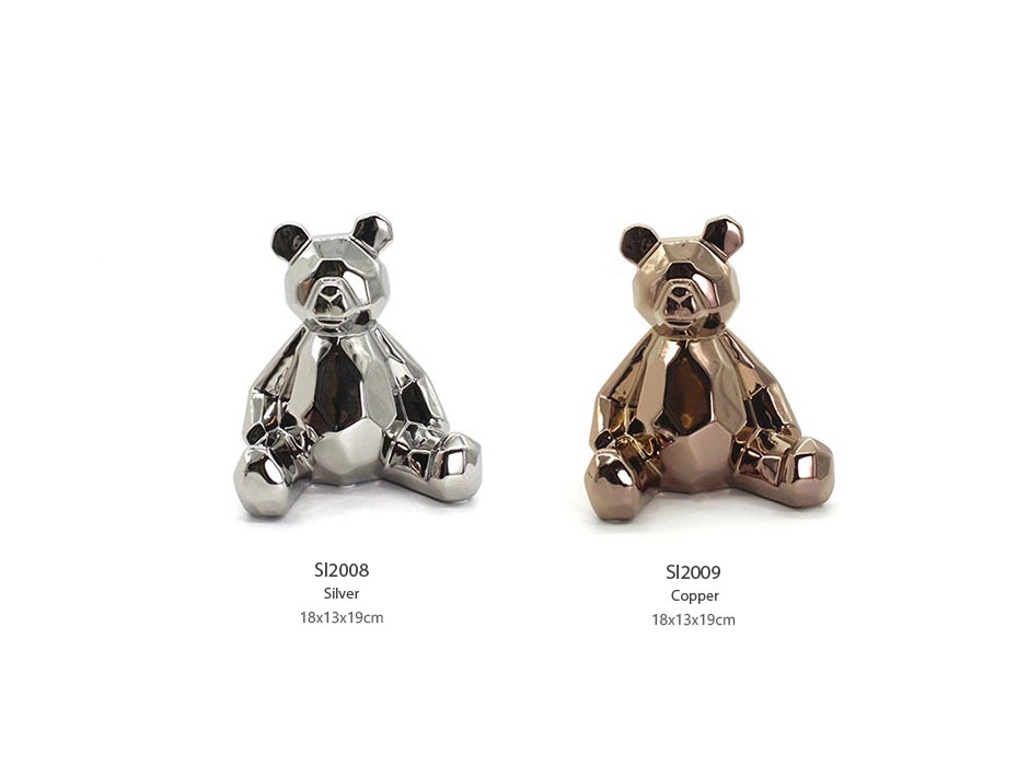 COPPER COLOR BEAR, Copper, 18x13x19cm ,S20001-COPPER