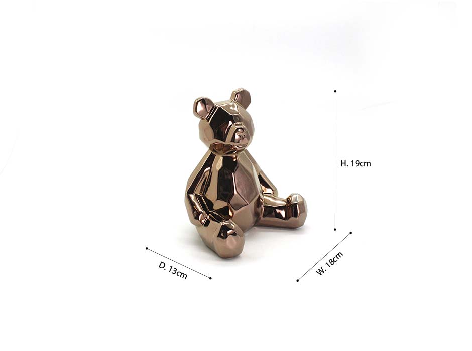 COPPER COLOR BEAR, Copper, 18x13x19cm ,S20001-COPPER
