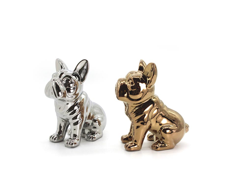 SILVER COLOR DOG, Silver, 11x18x21.5cm ,S20002-SILVER
