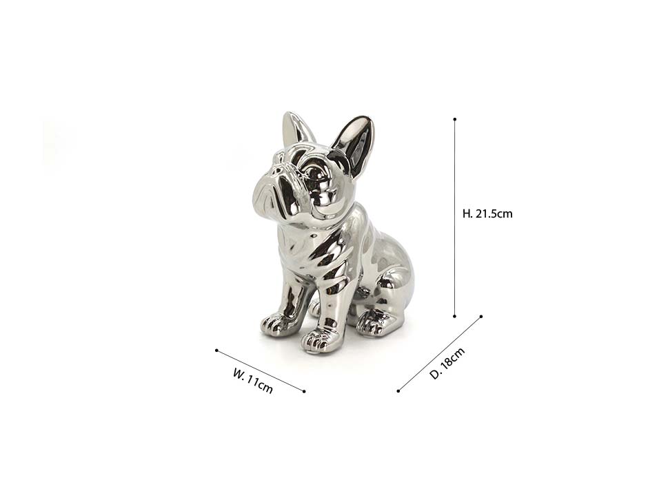 SILVER COLOR DOG, Silver, 11x18x21.5cm ,S20002-SILVER