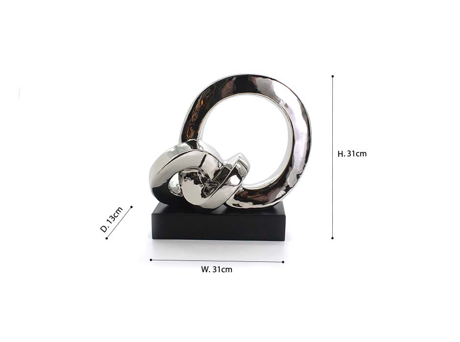 SCULPTURE 39 SILVER, Silver, 31x13x31cm ,S20040