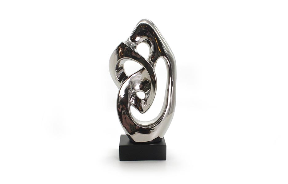SCULPTURE 45 SILVER, Silver, 22x12x45cm ,S20036