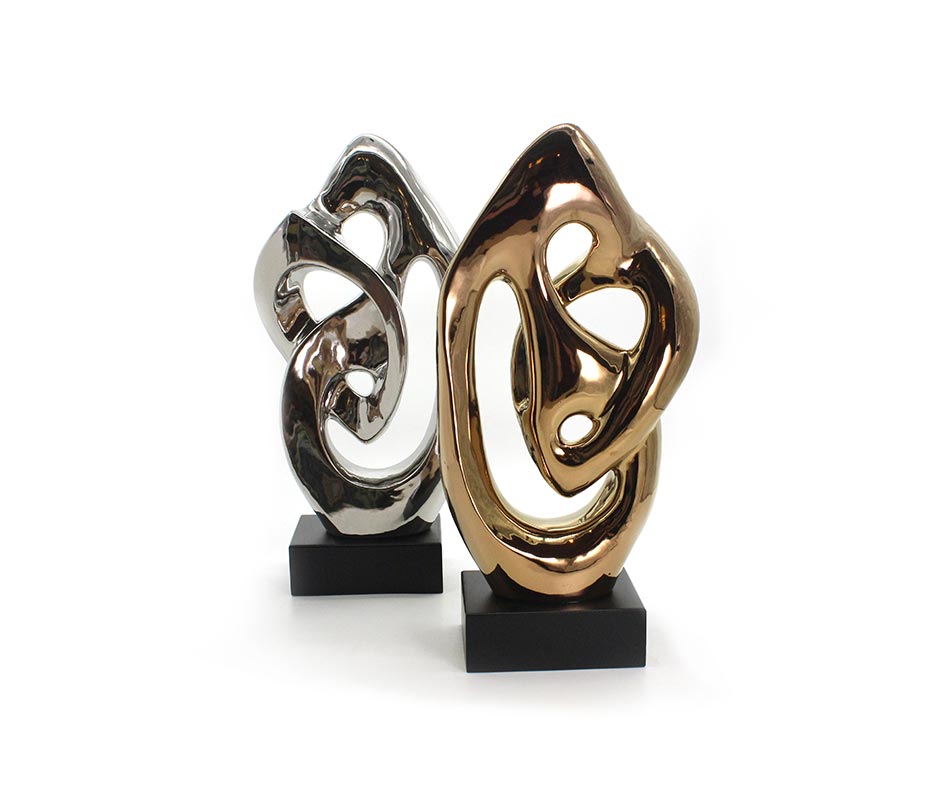 SCULPTURE 45 SILVER, Silver, 22x12x45cm ,S20036
