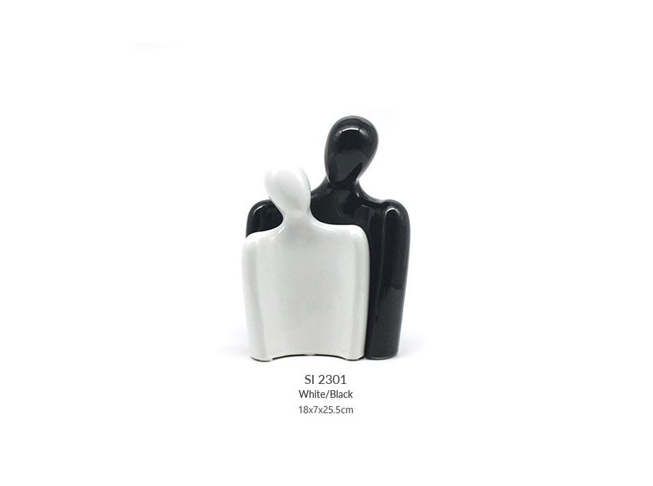 WHITE & BLACK LOVER SET, White & Black, 18x7x25.5cm, BW22009
