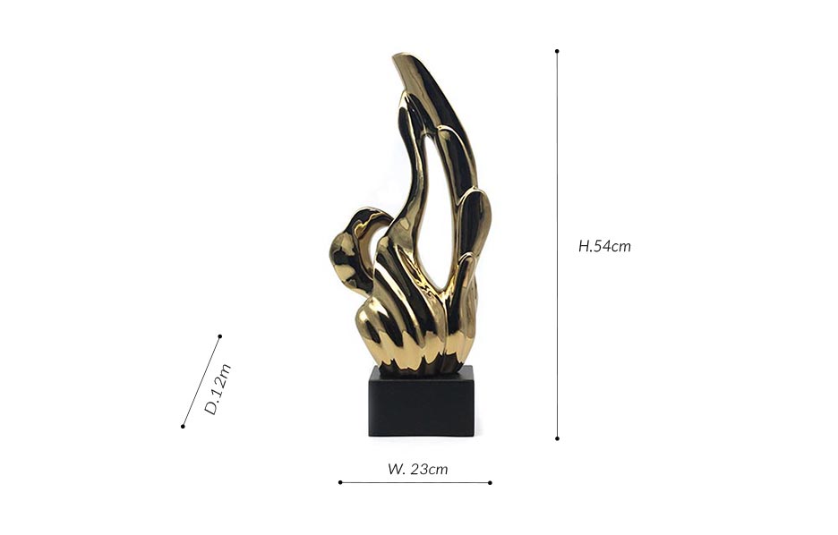COPPER COLOR WITH BLACK MDF BASE, Copper, 23x12x54cm, S22053