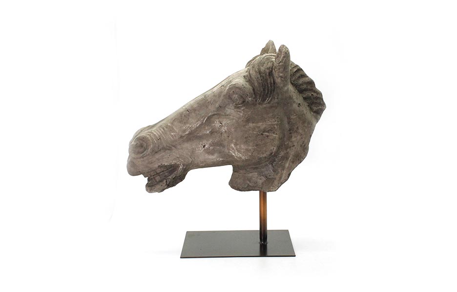 Horse Statue, Grey, 47x20x54cm, F50