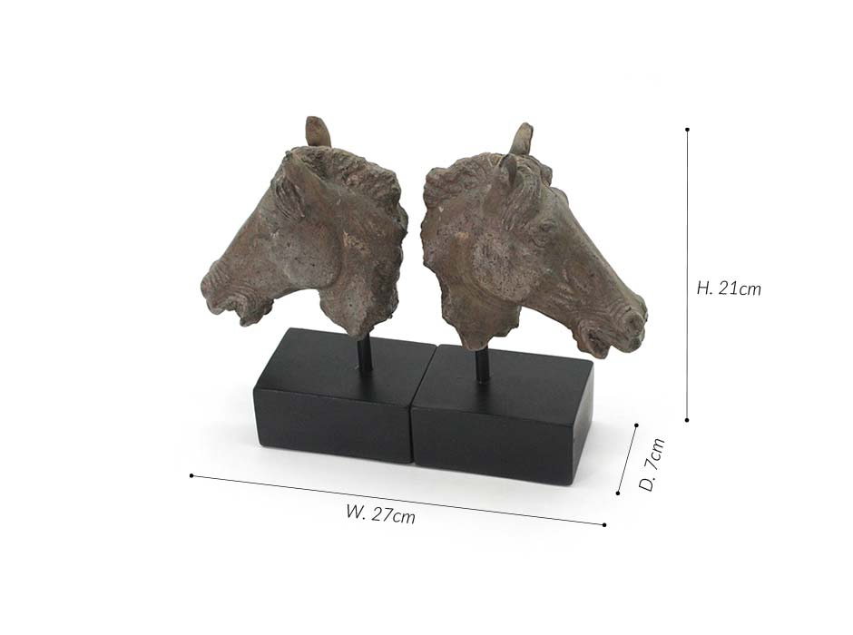 Horse Bookend, Grey, 27x7x21cm, F50