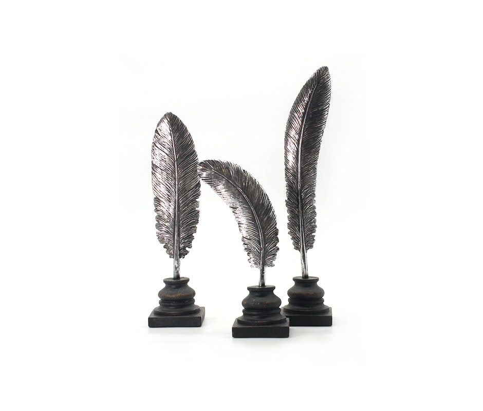 Feather Silver 25.6, Silver, 14.5×8.3×25.6cm, B28