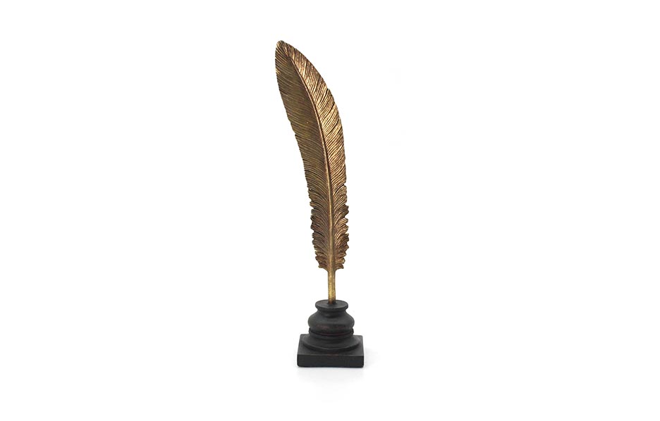 Feather Gold 40.5, Gold, 11.8×8.3×40.5cm, D127