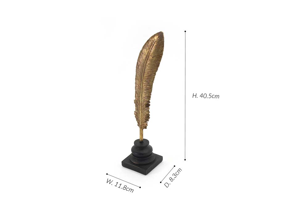 Feather Gold 40.5, Gold, 11.8×8.3×40.5cm, D127