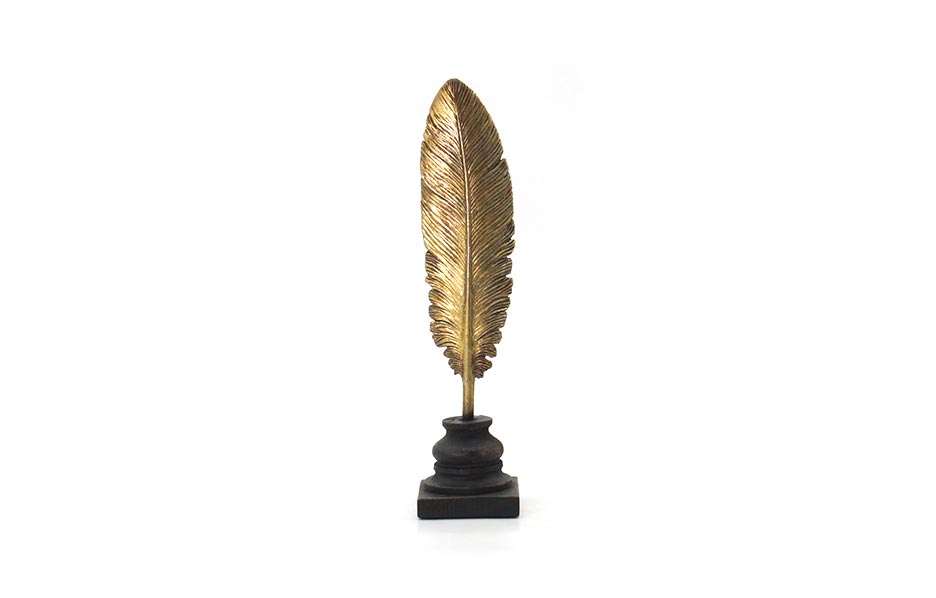 Feather Gold 34.5, Gold, 8.3×8.3×34.5cm, D127