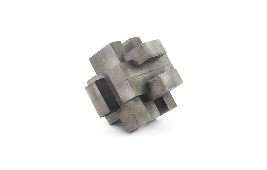 Abstract Metal-1, Silver, 18x18x18cm, D23