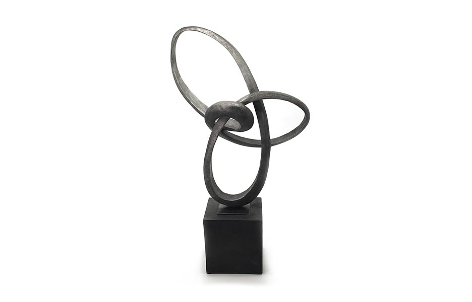 Polyresin abstract 75, Silver, 43×17.5x75cm, D156