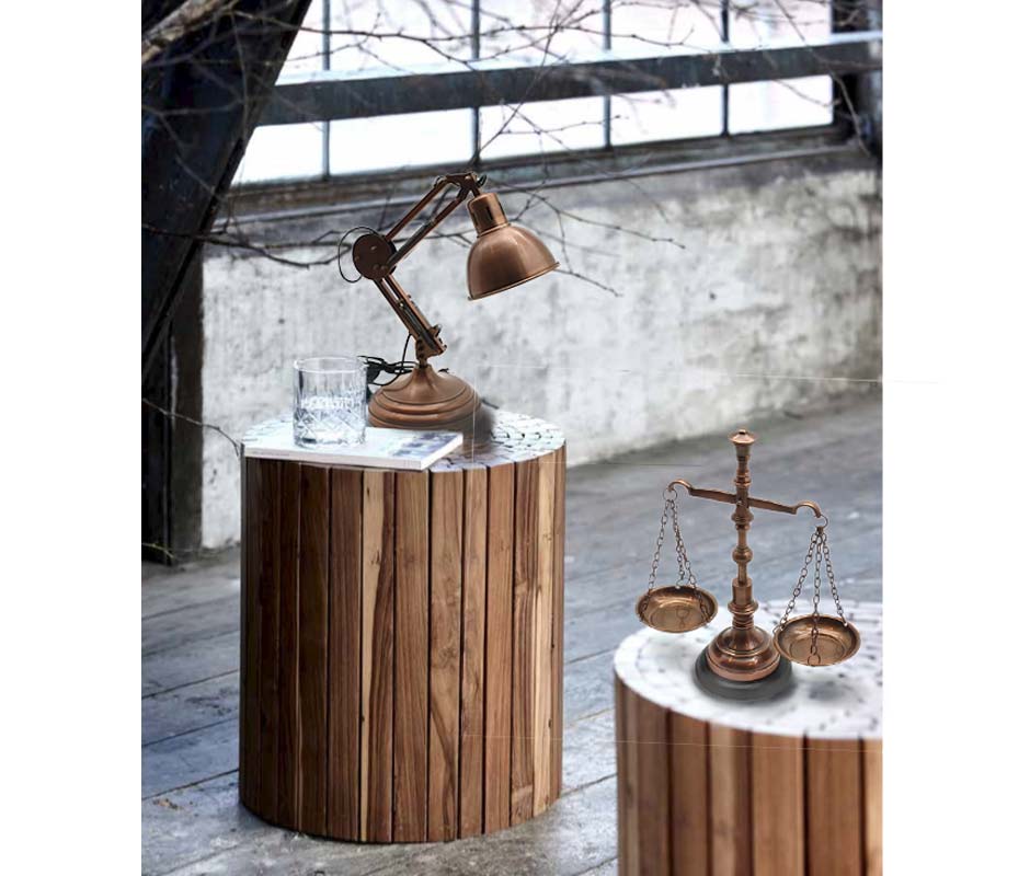 TABLE LAMP, Copper, 37×20.5x44cm, 53178
