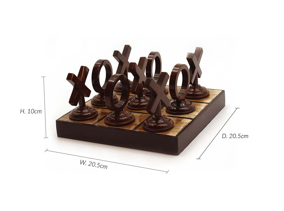 X AND O GAME, Brown, 20.5×20.5x10cm, 53332