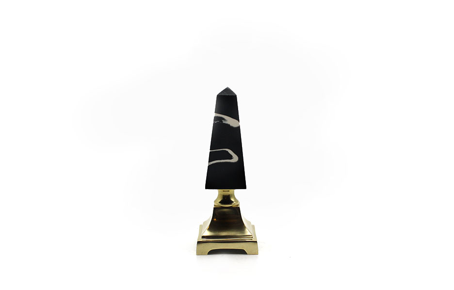 PYRAMID (S), Black/Gold, 10.5×10.5x28cm, 53065