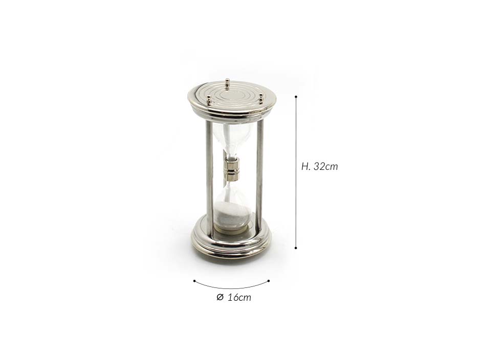 SANDTIMER (S), Silver, Ø16x32cm, 52996