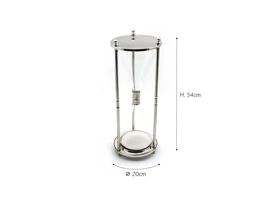 SANDTIMER (L), Silver, Ø20x54cm, 48702