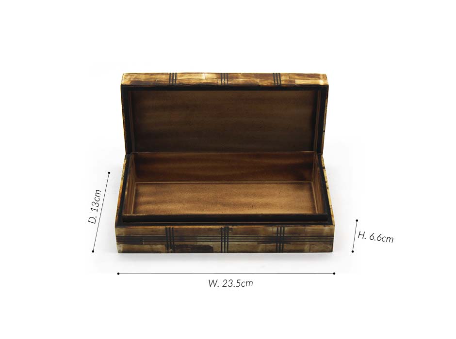 BOX (L), Brown, 23.5x13x6.6cm, 51975/T