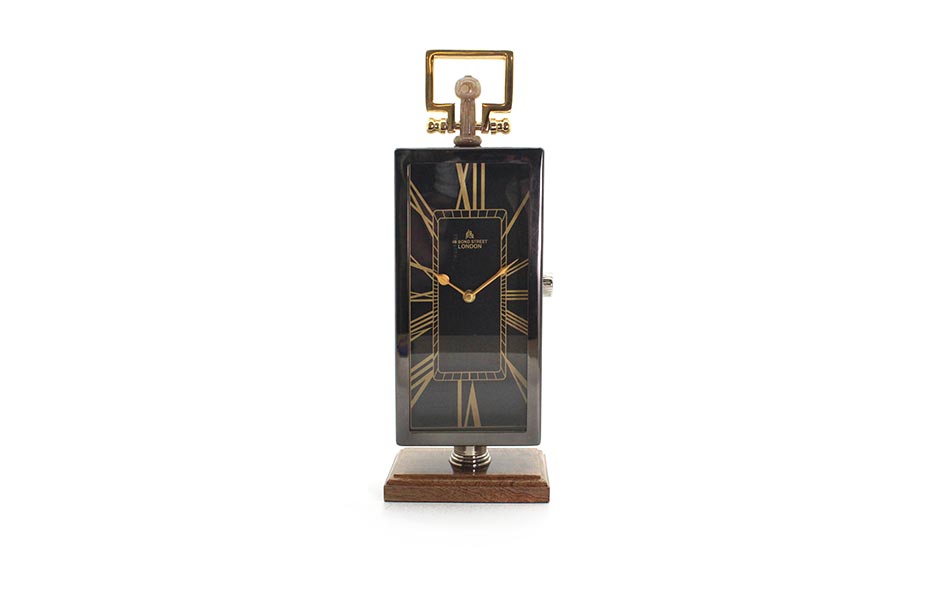 STEEL/WOOD CLOCK, Steel/Wood, 18×11.5×45.5cm, 55080