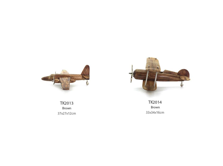 WOODEN AEROPLANE-1, Wood, 37x27x12cm, 56962