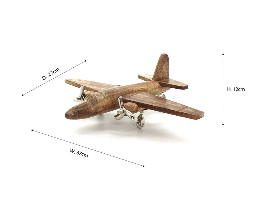 WOODEN AEROPLANE-1, Wood, 37x27x12cm, 56962
