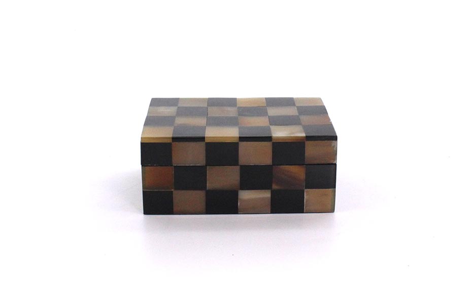 HORN/RESIN/MDF BOX SMALL, Horn/Resin, 16x11x6.5cm, 56164
