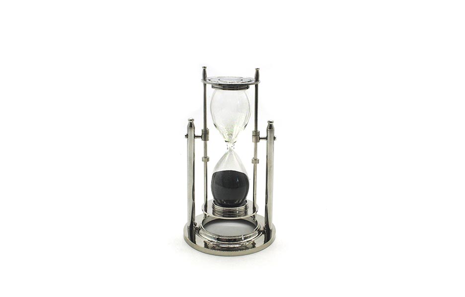 SANDTIMER, Silver, 11.5×11.5×21.5cm, 48644