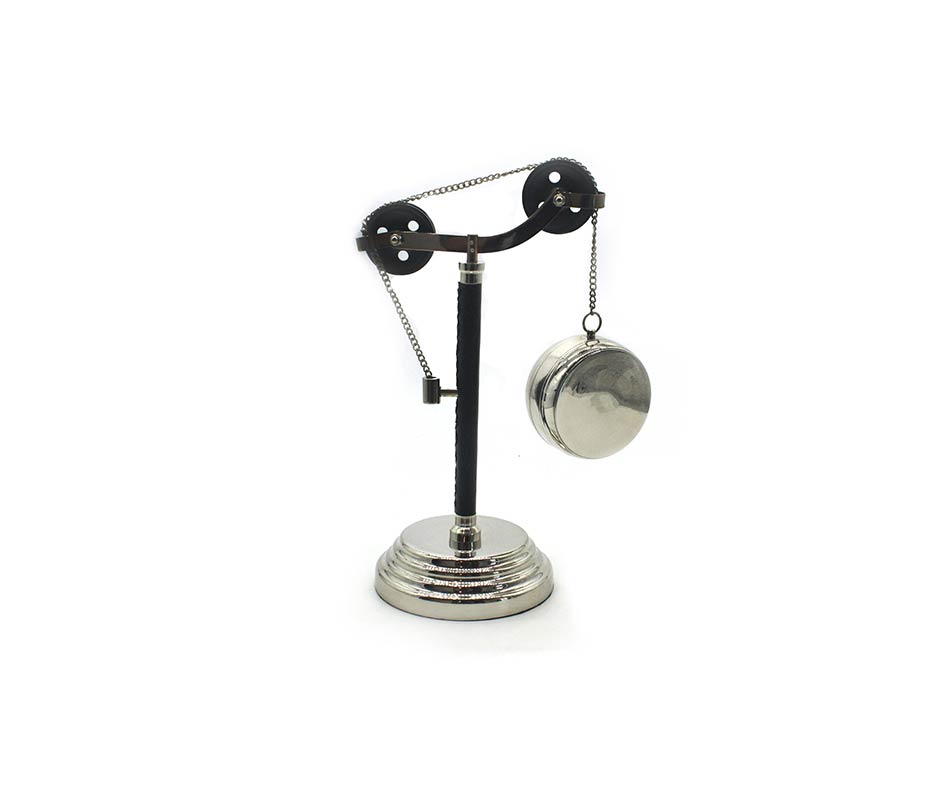 HANGING TABLE CLOCK, Silver, 20.5x13x30cm, 59954