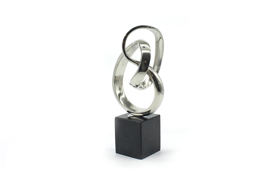 DECORATIVE OBJECT, Silver, 14x14x31cm, 59042